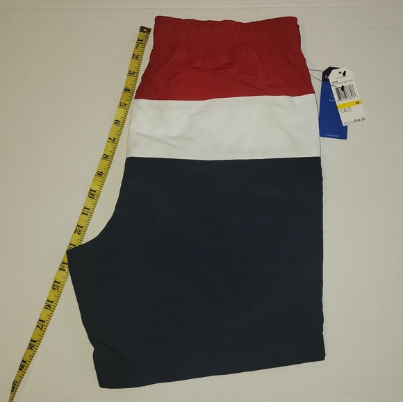 Nautica Mens Classic Fit Colorblock Style Swim Trunks - Size Medium - Picture 9 of 9